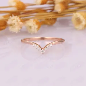 0.09CTW Dainty Lab Grown Diamond Wedding Band