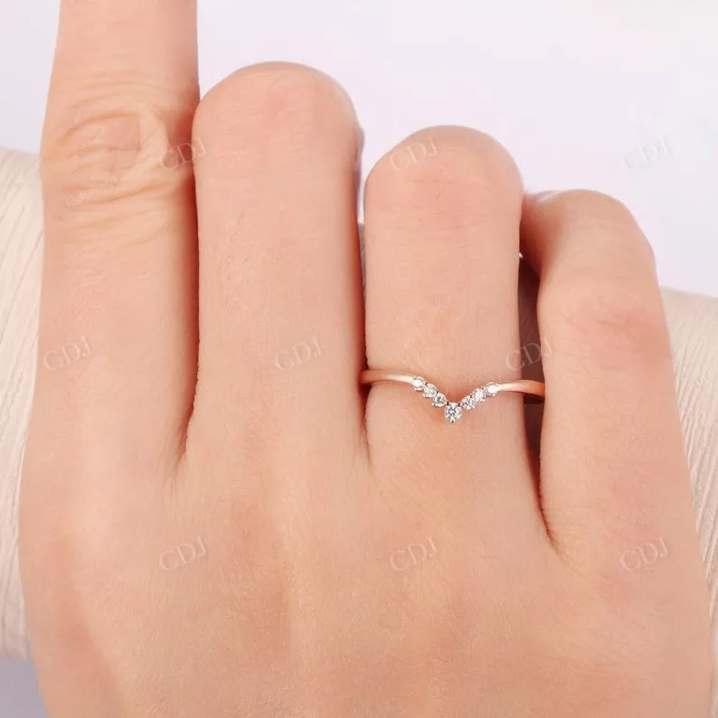 0.09CTW Dainty Lab Grown Diamond Wedding Band