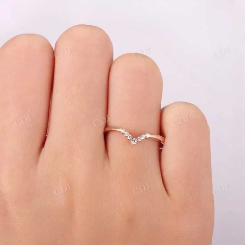0.09CTW Dainty Lab Grown Diamond Wedding Band