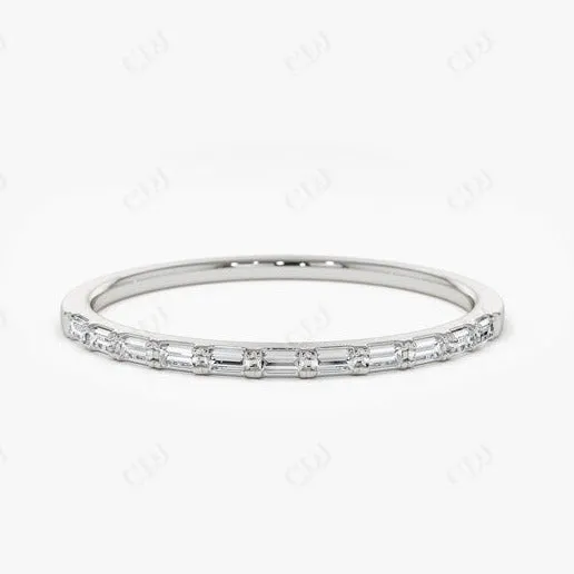 0.15CTW Baguette Lab Grown Diamond Stackable Wedding Ring