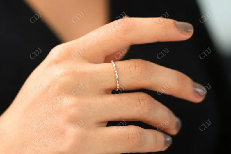 0.15CTW Baguette Lab Grown Diamond Stackable Wedding Ring