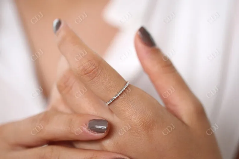 0.15CTW Baguette Lab Grown Diamond Stackable Wedding Ring