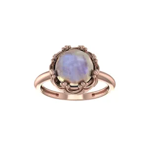 10k Rose Gold Moonstone Ring