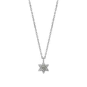 10K White Gold Diamond Lumiere Mini Necklace