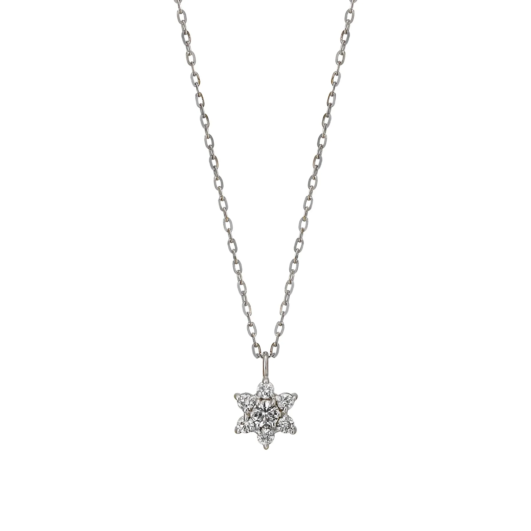 10K White Gold Diamond Lumiere Mini Necklace