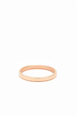 14K Rose Gold Simply Squared Band Ring
