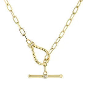 18-Inch Link Diamond Toggle Necklace