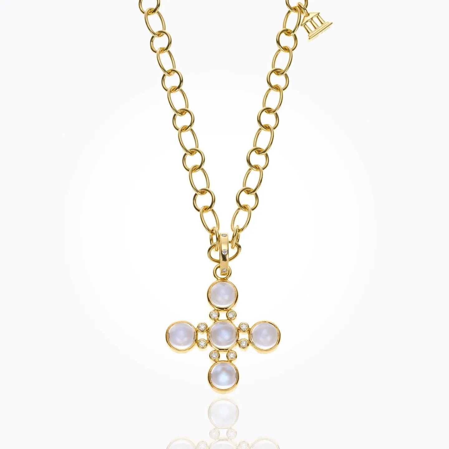 18K Classic Five-Stone Cross