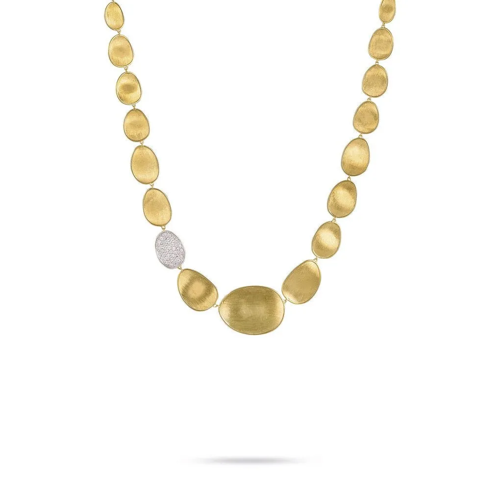 18K Yellow Gold Single Diamond Station Necklace