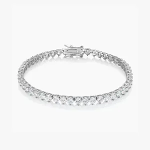 3-Prong Round Cut Tennis Bracelet