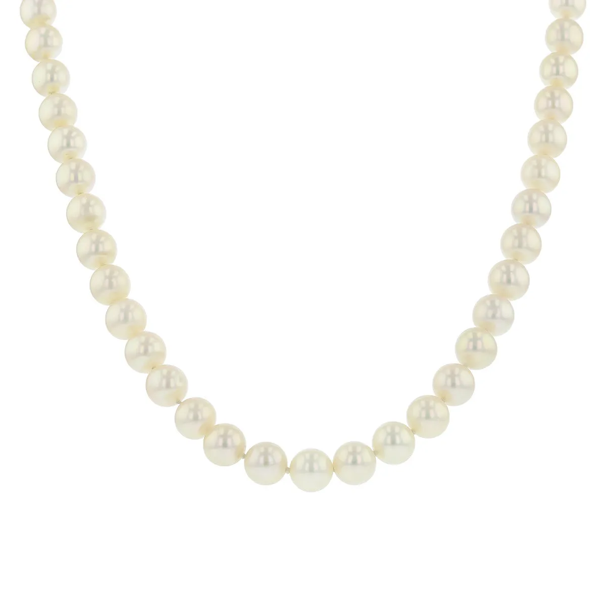 34-Inch Akoya Pearl Strand with Diamond Clasp