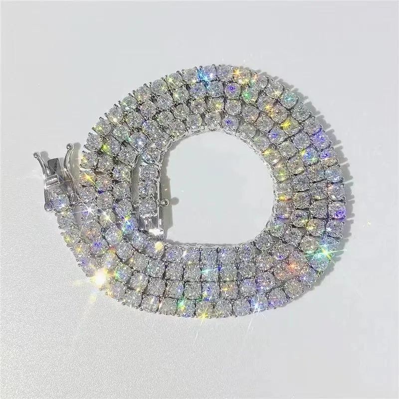 4mm Moissanite Tennis Chain
