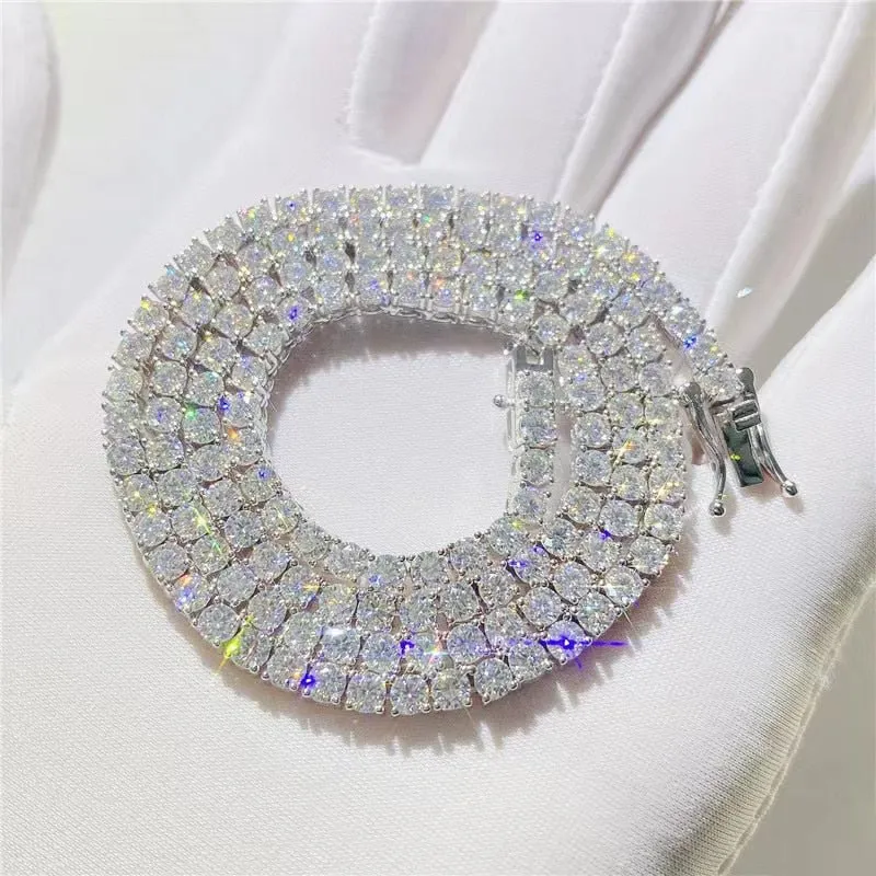 4mm Moissanite Tennis Chain