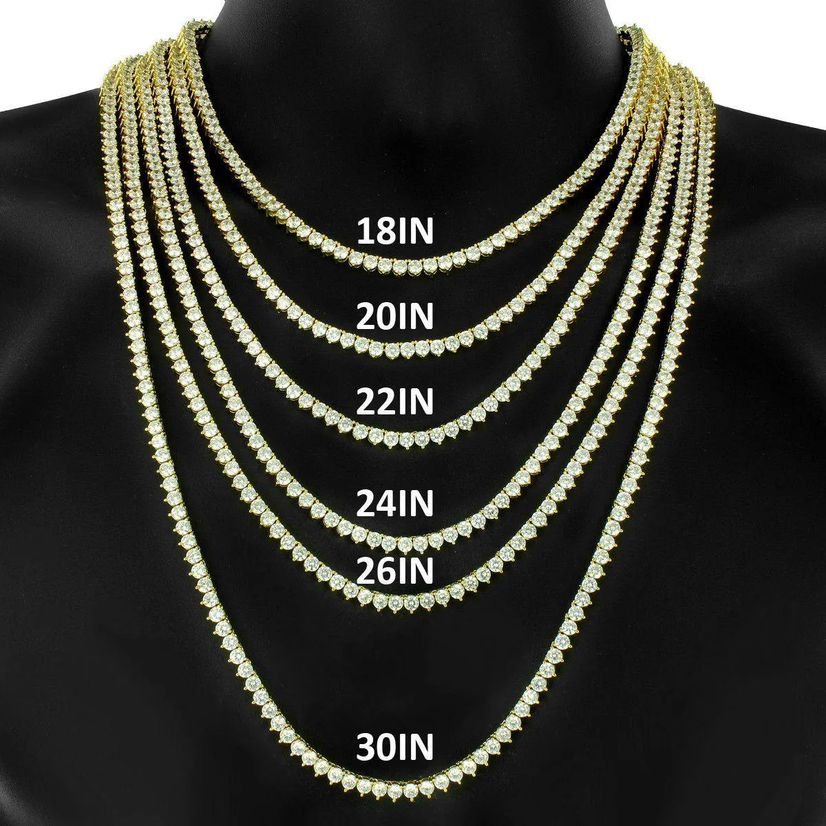 4mm Moissanite Tennis Chain