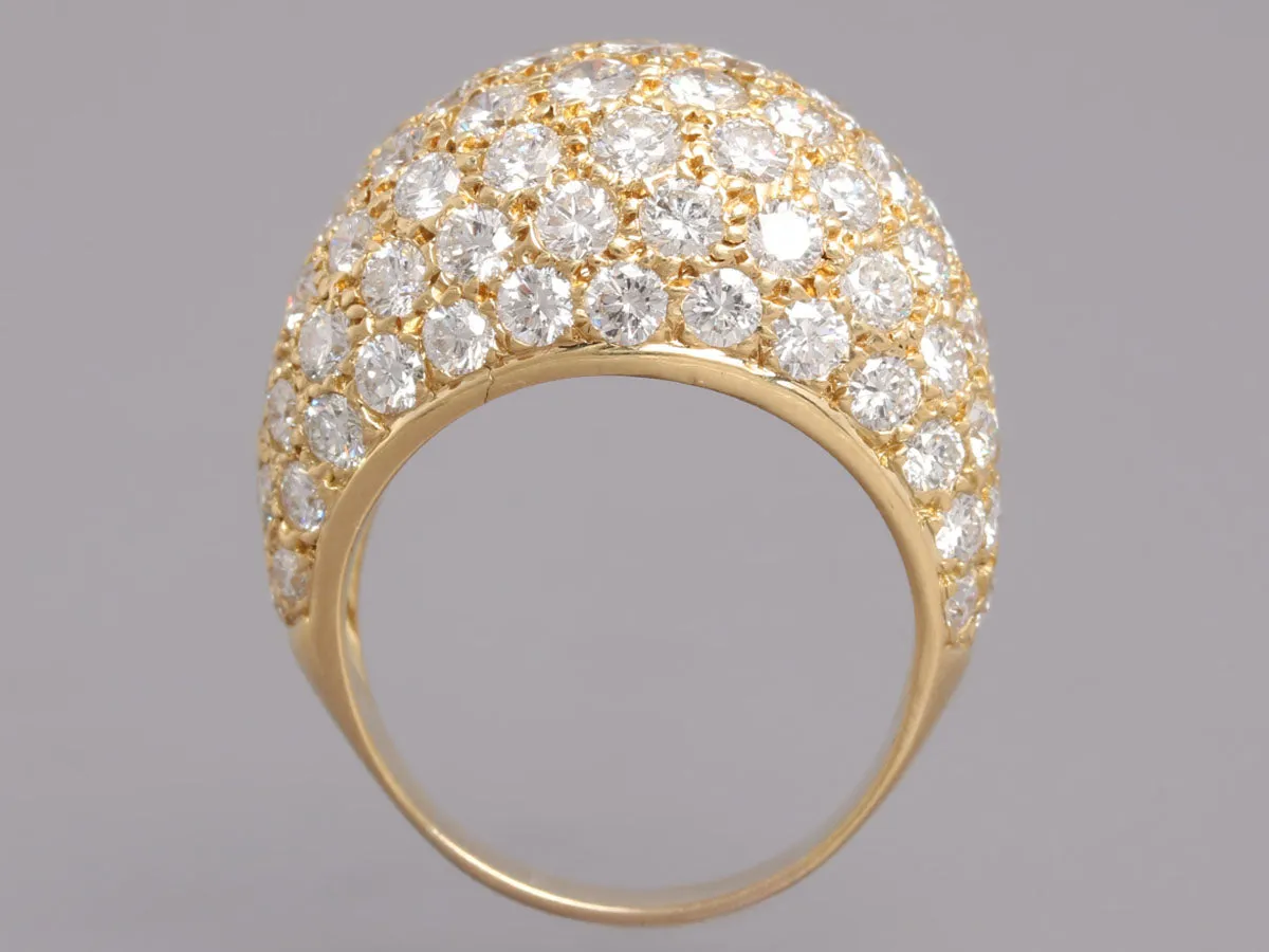 5.0 Carat Diamond and 18K Yellow Gold Dome Ring