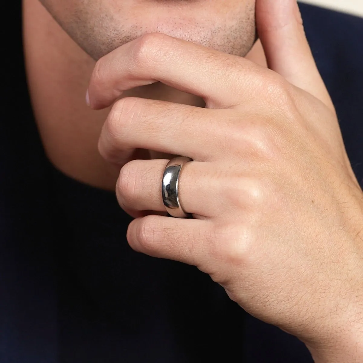 7mm Court Wedding Ring in 9ct White Gold
