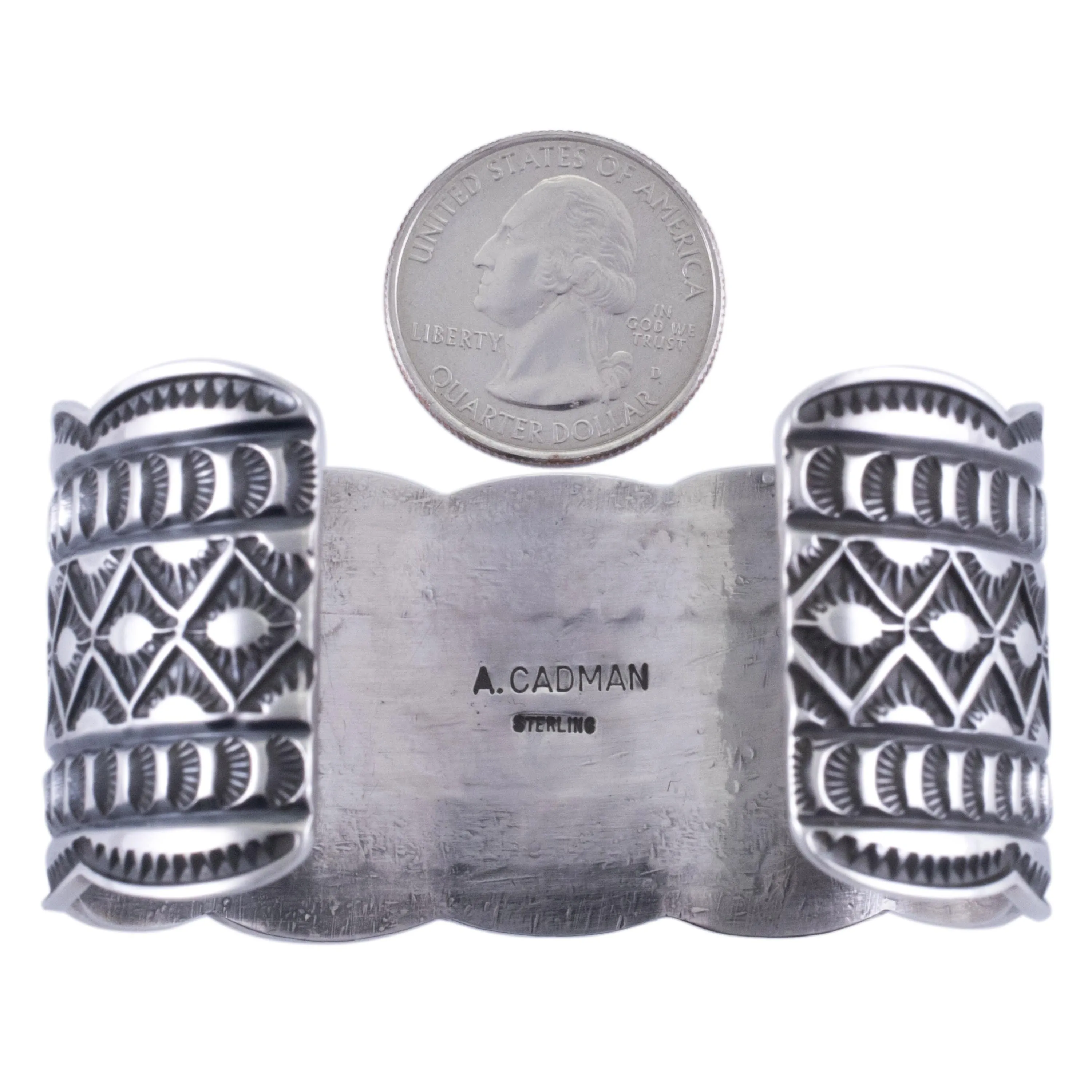 Andy Cadman Egyptian Turquoise USA Native American Made 925 Sterling Silver Cuff