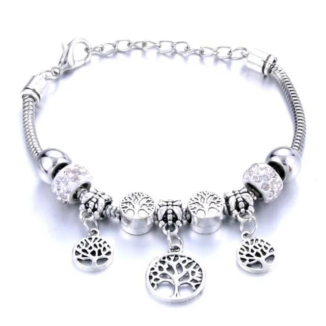 Antique Tree of Life Charm Bracelets Adjustable Lucky Charm Women Bracelet
