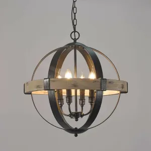 Aren - Sphere Nordic Classic Chandelier Black Metal