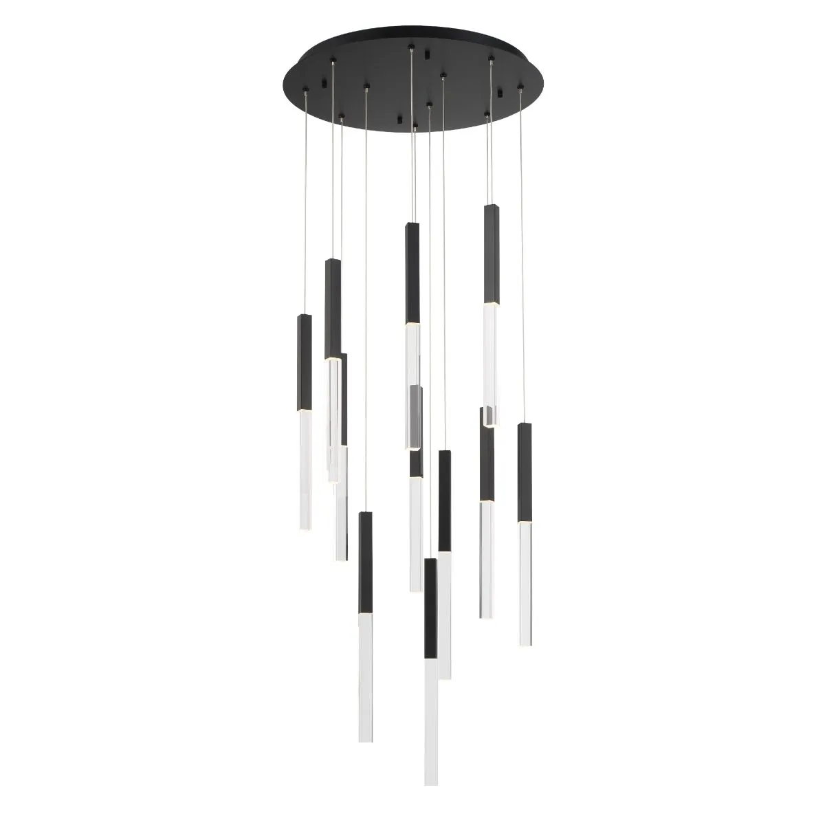 Benicio 22 in. 11 Lights LED Chandelier matte black Finish