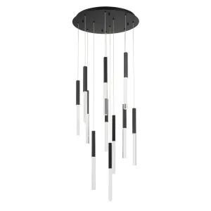 Benicio 22 in. 11 Lights LED Chandelier matte black Finish