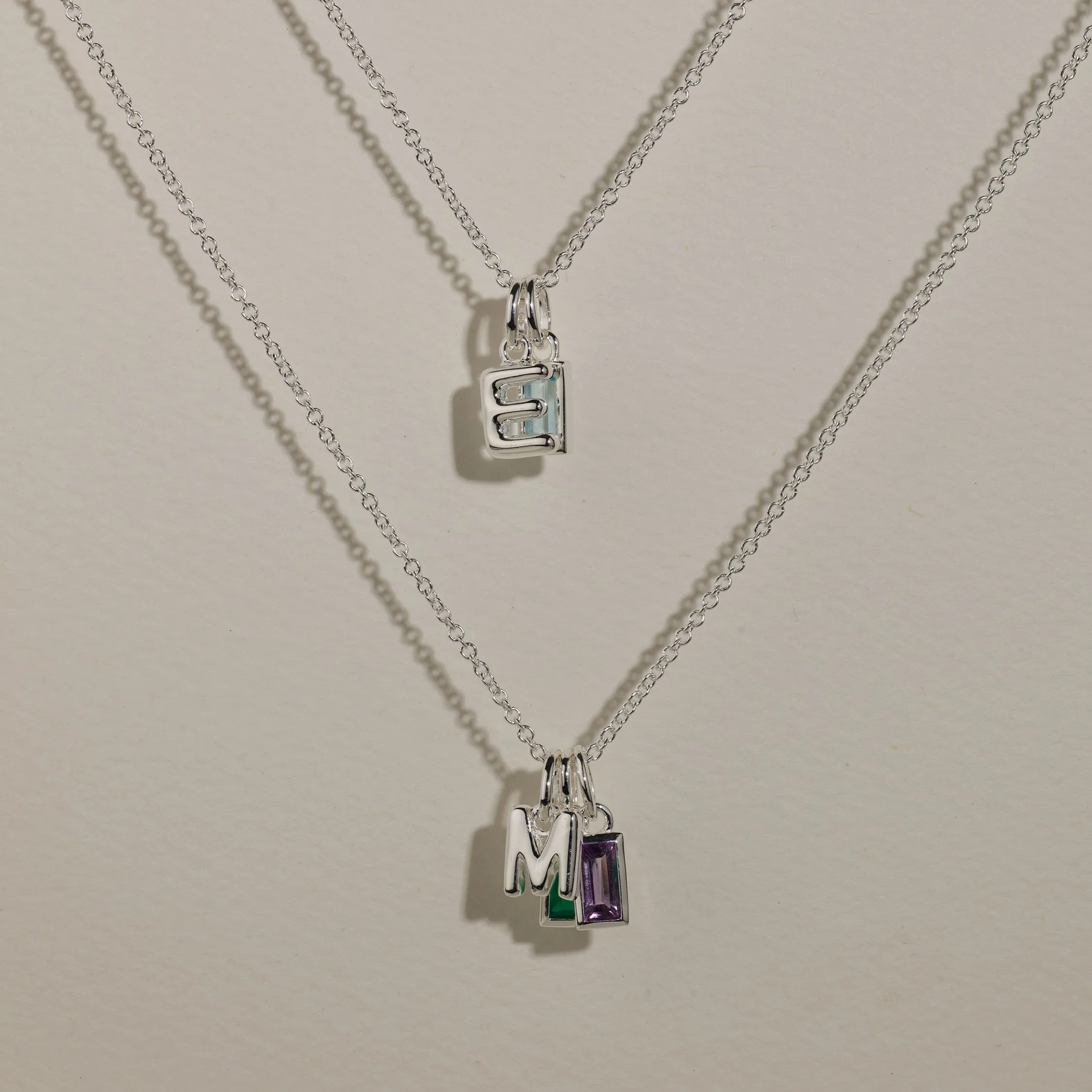 Birthstone Pendant in Silver