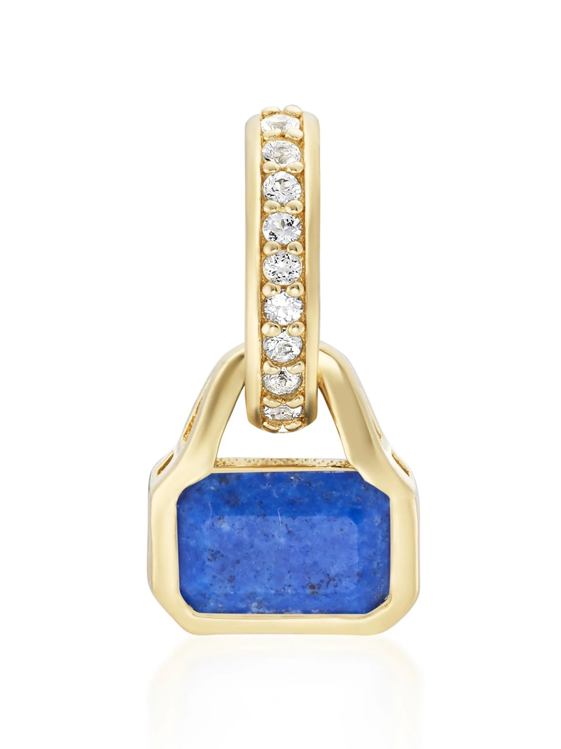 Blue Lapis charm on carrier chain
