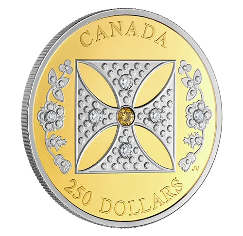 Canada Gold 2022 $250 HM QE II Diamond Diadem 1.93oz, .9999