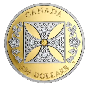 Canada Gold 2022 $250 HM QE II Diamond Diadem 1.93oz, .9999