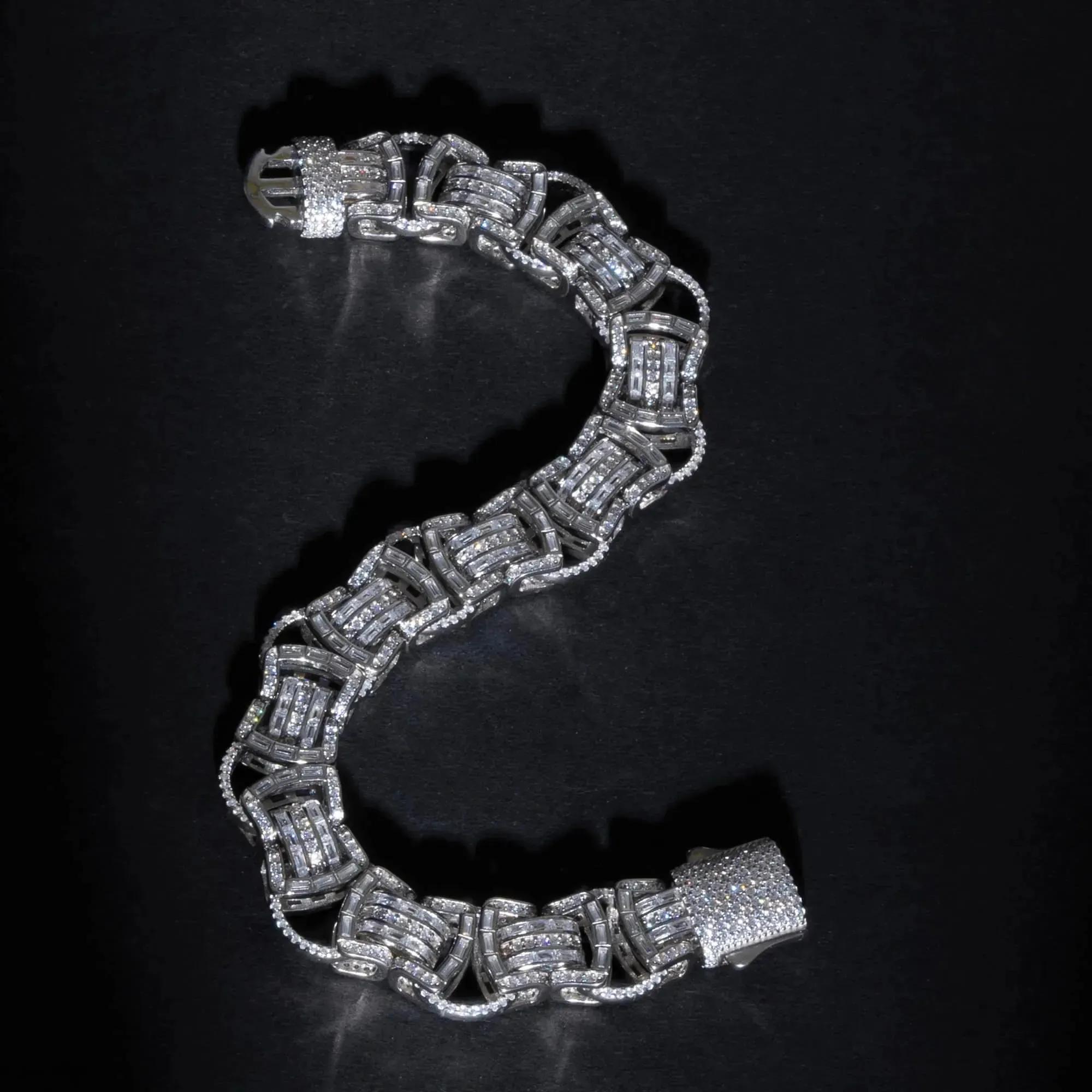 Chunky Silver CZ Bracelet