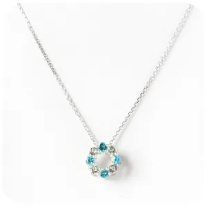 Circle of Life Necklace - Blue Topaz and Prasiolite