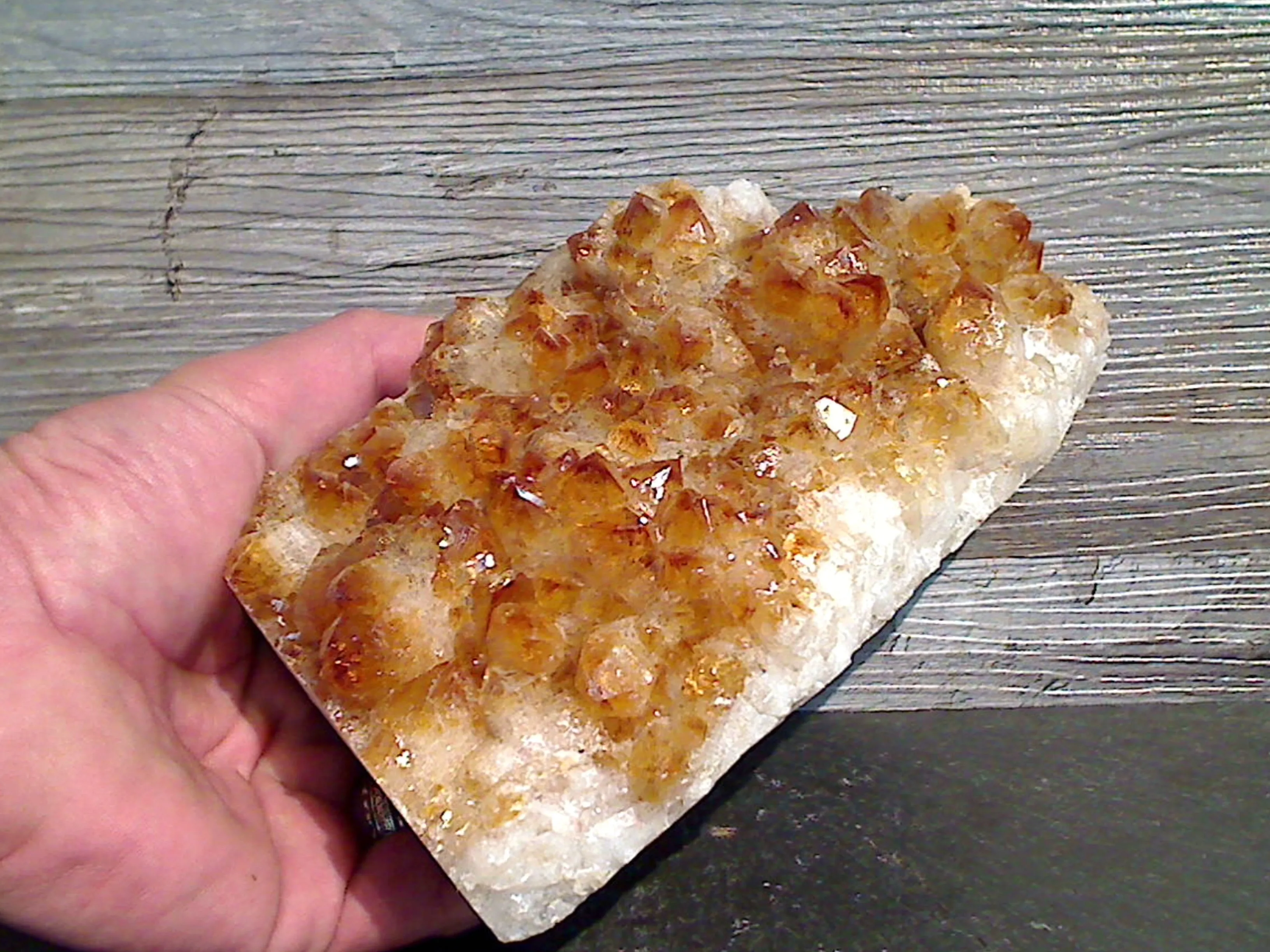 Citrine 7.25"H x 7"W x 2.75"D Cut Base Specimen
