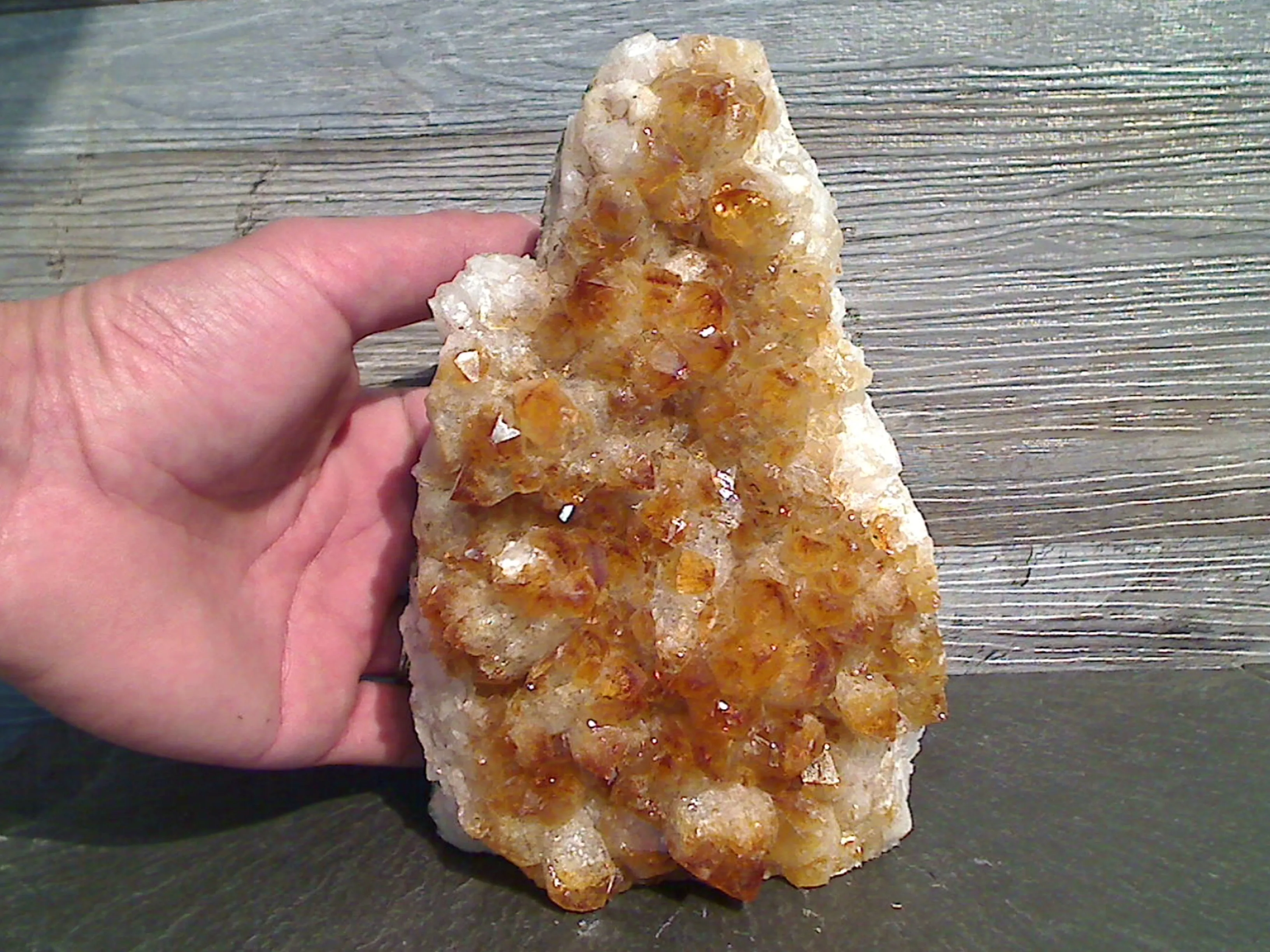 Citrine 7.25"H x 7"W x 2.75"D Cut Base Specimen