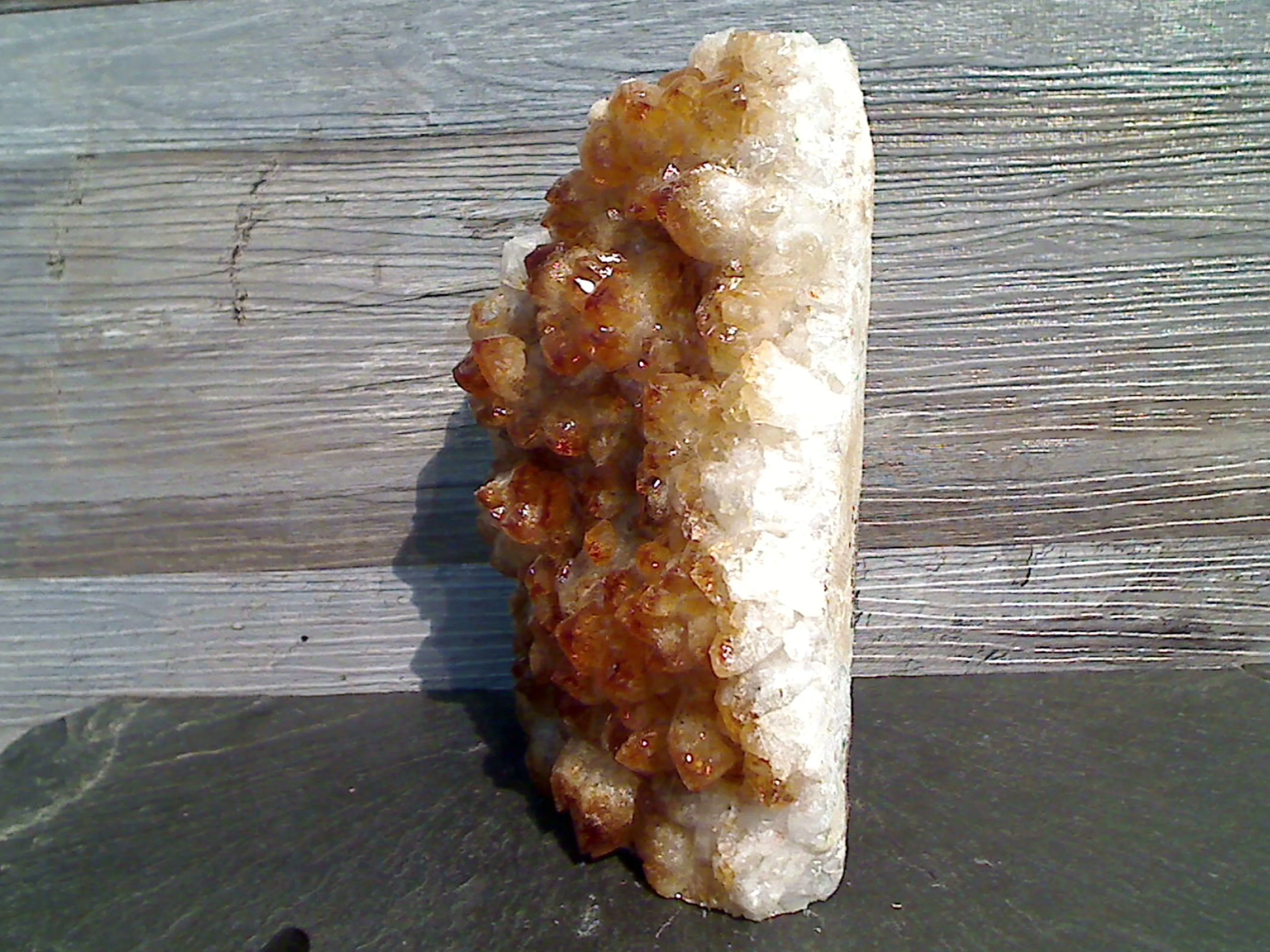 Citrine 7.25"H x 7"W x 2.75"D Cut Base Specimen