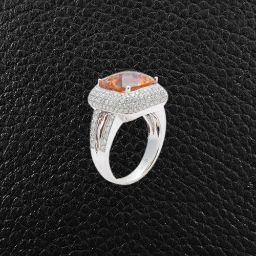Citrine & Diamond Ring