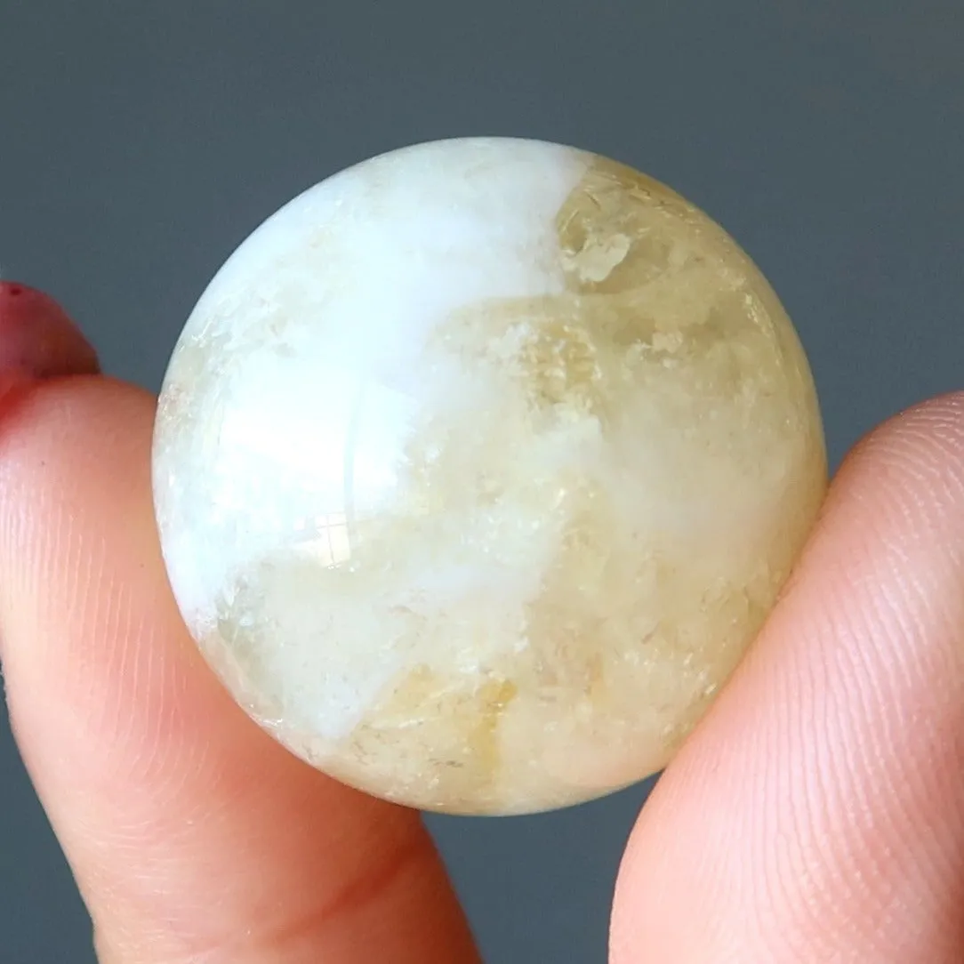 Citrine Sphere Rolling Abundance Crystal Ball