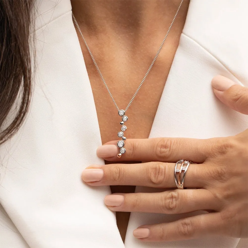 Clogau Sterling Silver Love Story Celebration Pendant Necklace