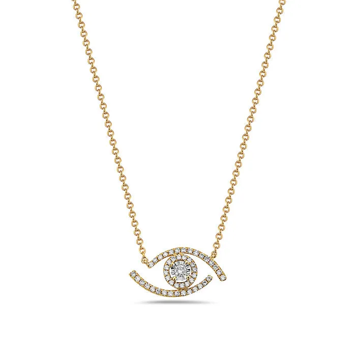 Diamond Evil Eye Necklace