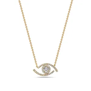 Diamond Evil Eye Necklace