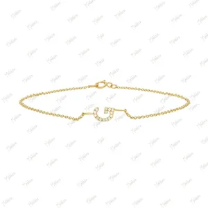 Diamond G Letter Bracelet
