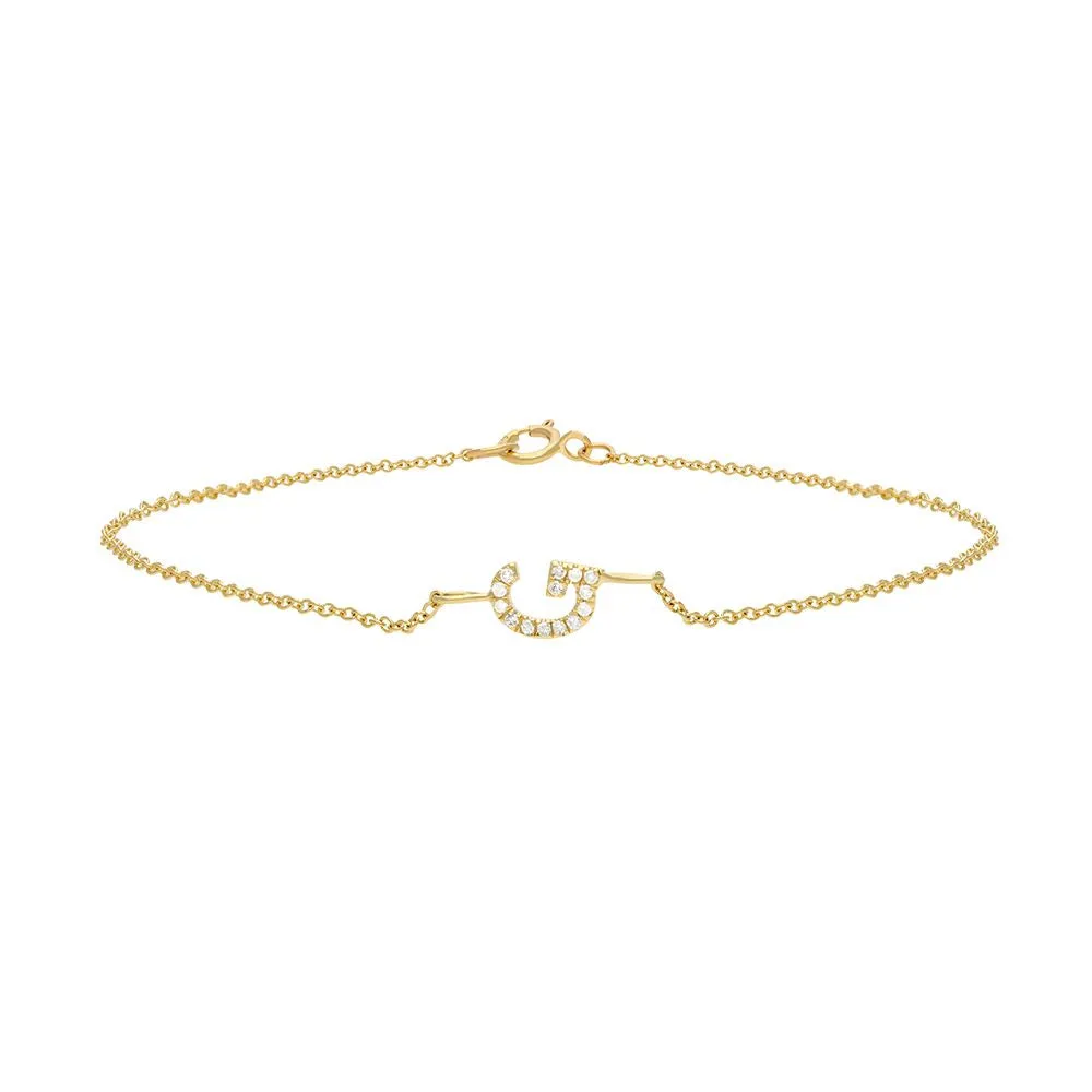 Diamond G Letter Bracelet