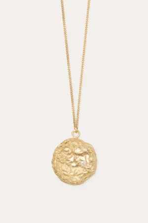 Foil -  White Topaz and Gold Vermeil Pendant