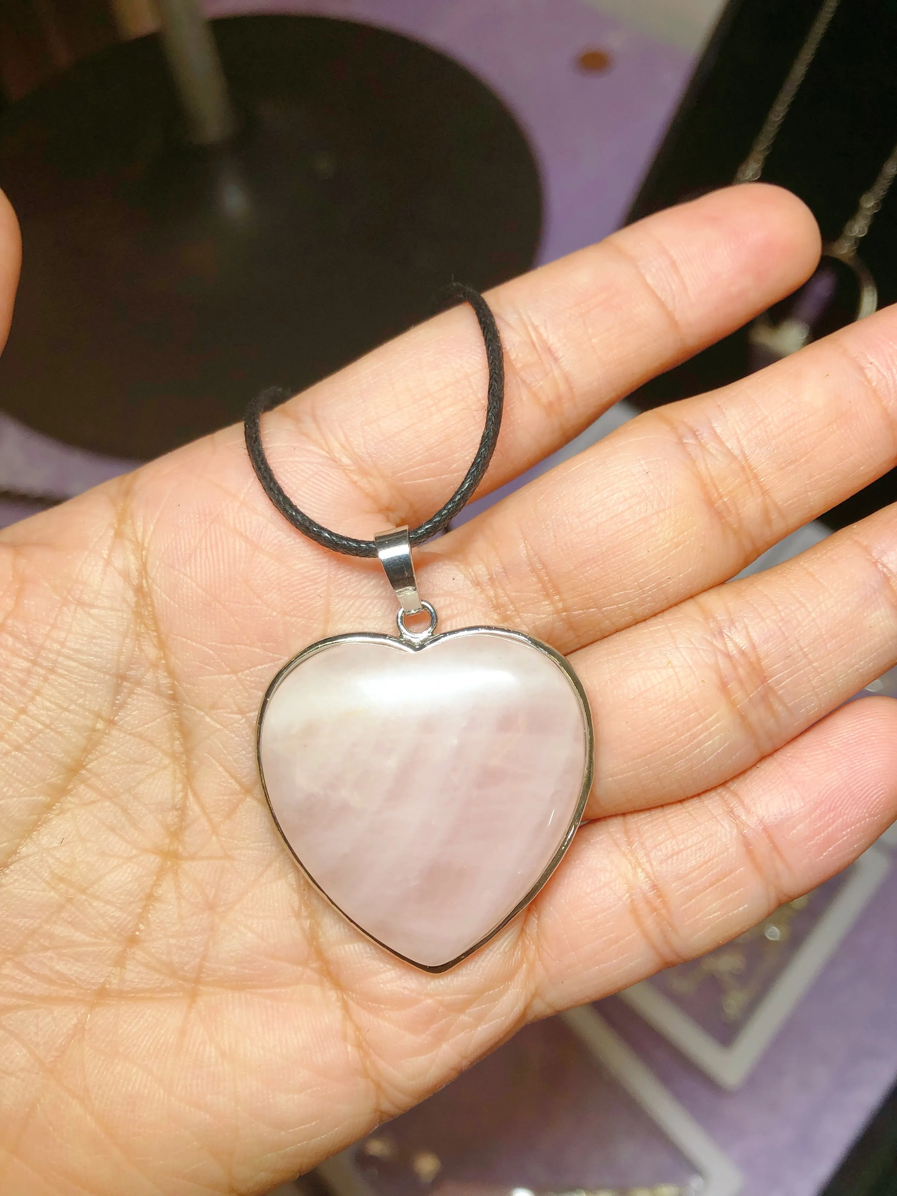 Gemstone heart necklace