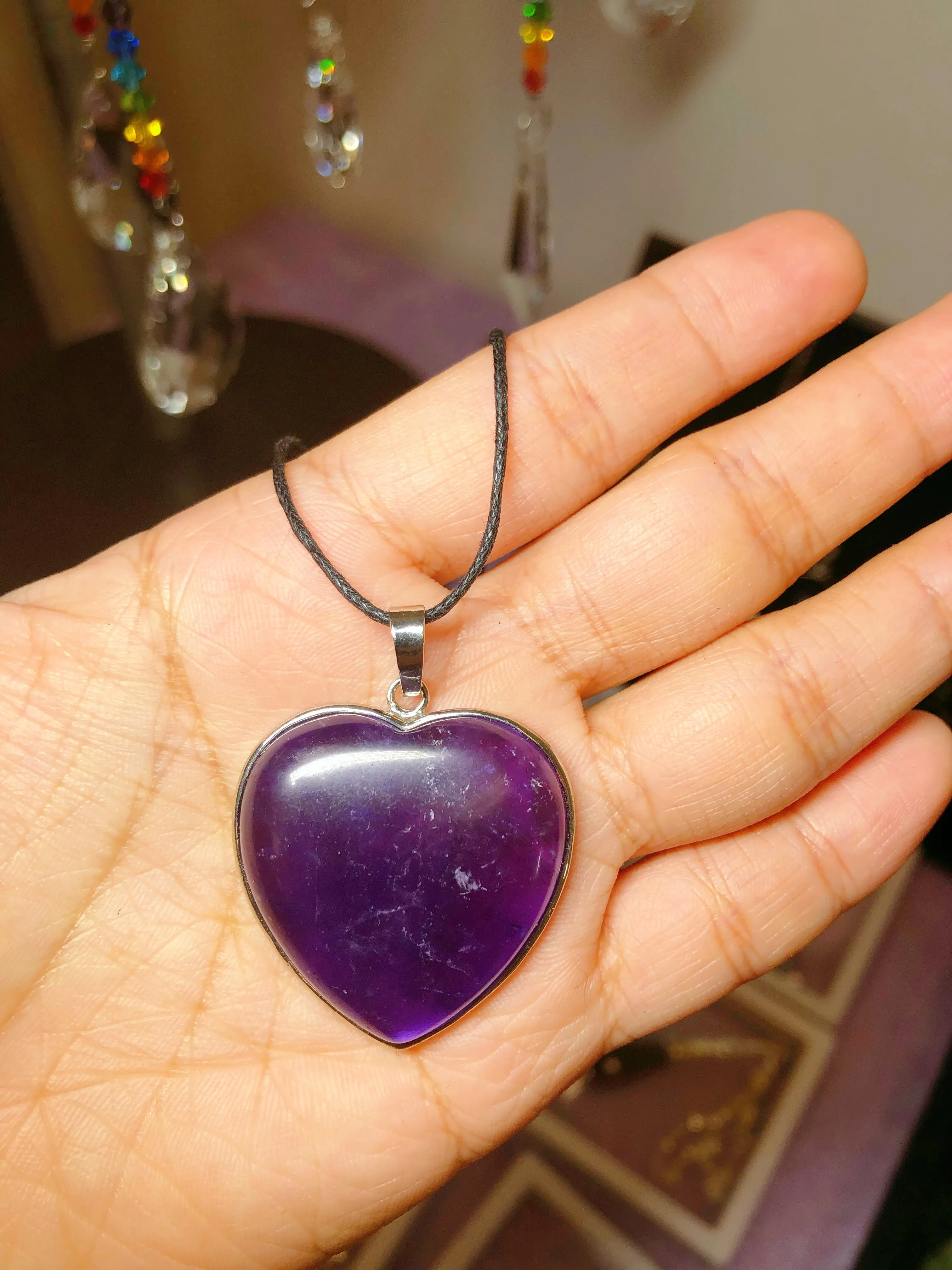 Gemstone heart necklace