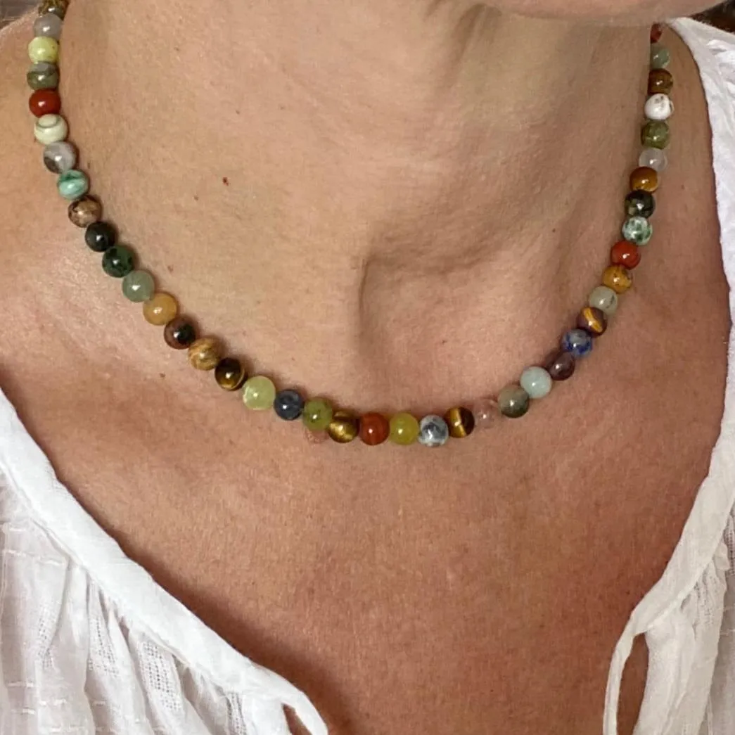 Gemstone Mix Choker - Aventura