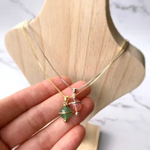 Gemstone Planet Sterling Silver Necklace