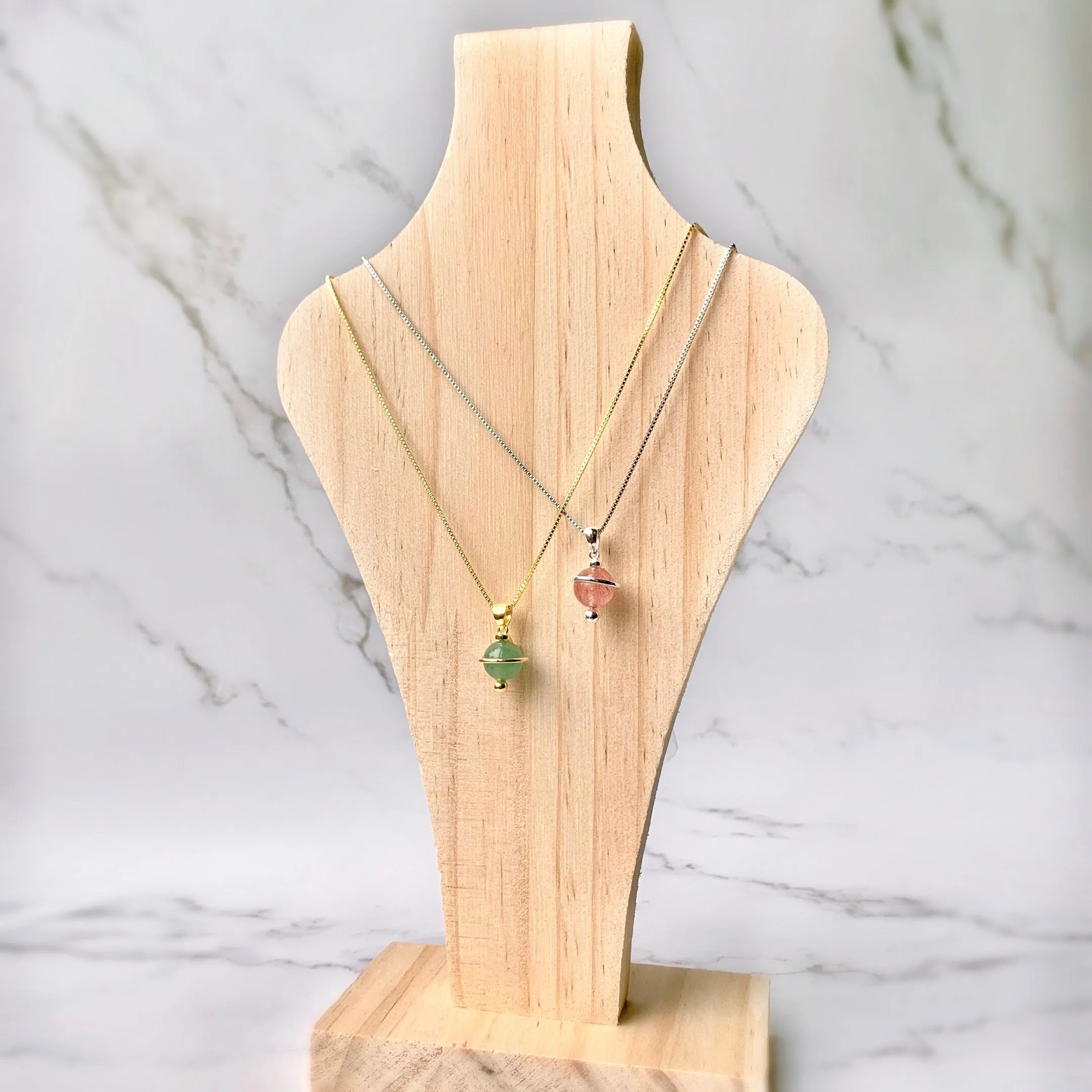 Gemstone Planet Sterling Silver Necklace