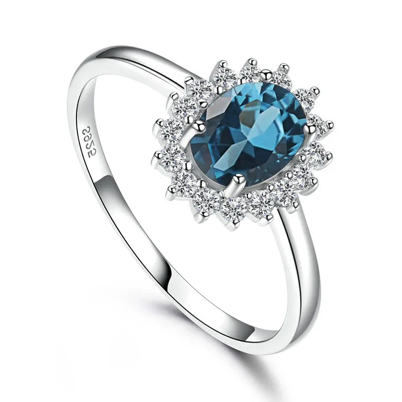 Gemstone Topaz Silver Ring