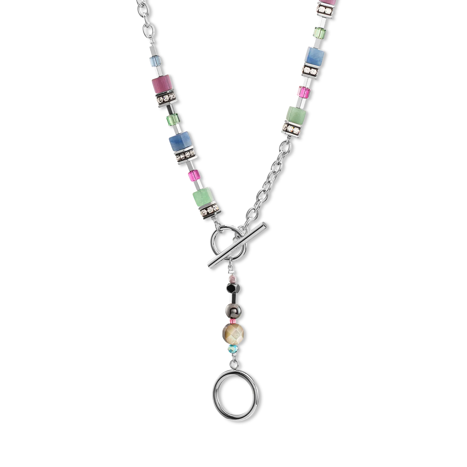 GeoCUBE® Fusion necklace Multicolour Gemstone