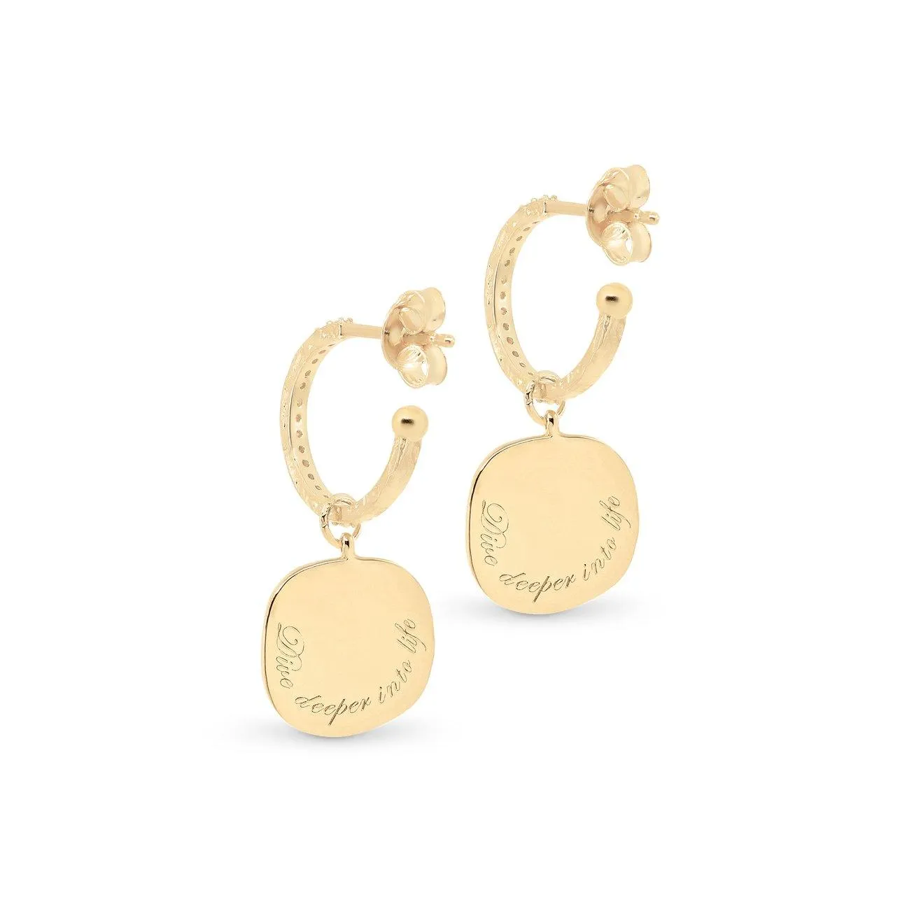 Gold Goddess of Water Hoops
